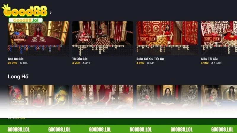 Tài xỉu GOOD88 tựa game hấp dẫn nên trải nghiệm năm 2025